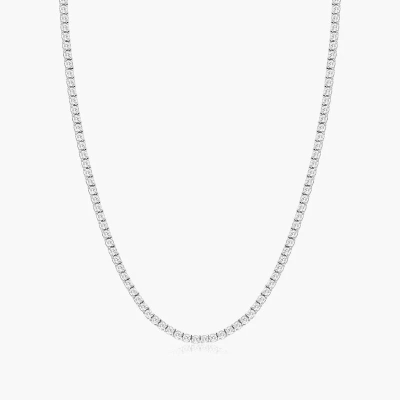 14K White Gold Lab-Grown Diamond Necklace