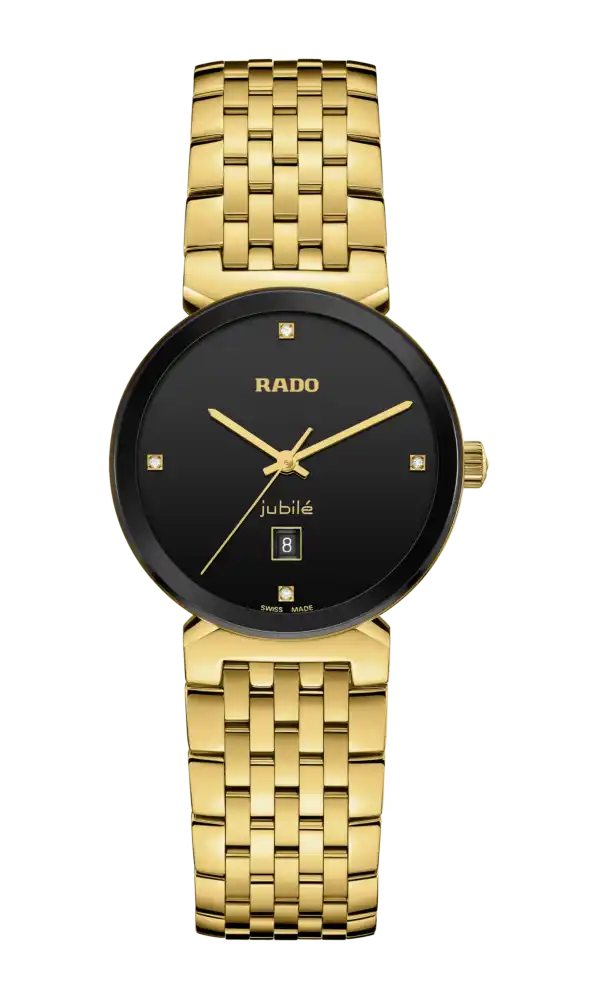 RADO FLORENCE ブラック ゴールド ペア腕時計 Rado Florence Diamonds
