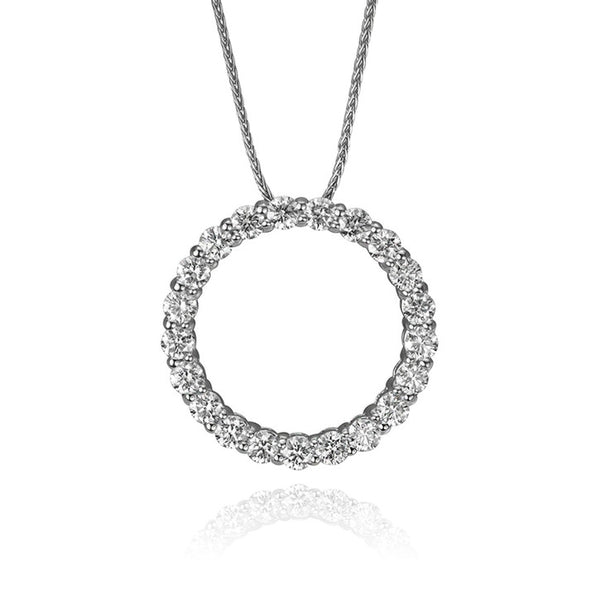 Necklace with clearance diamond circle