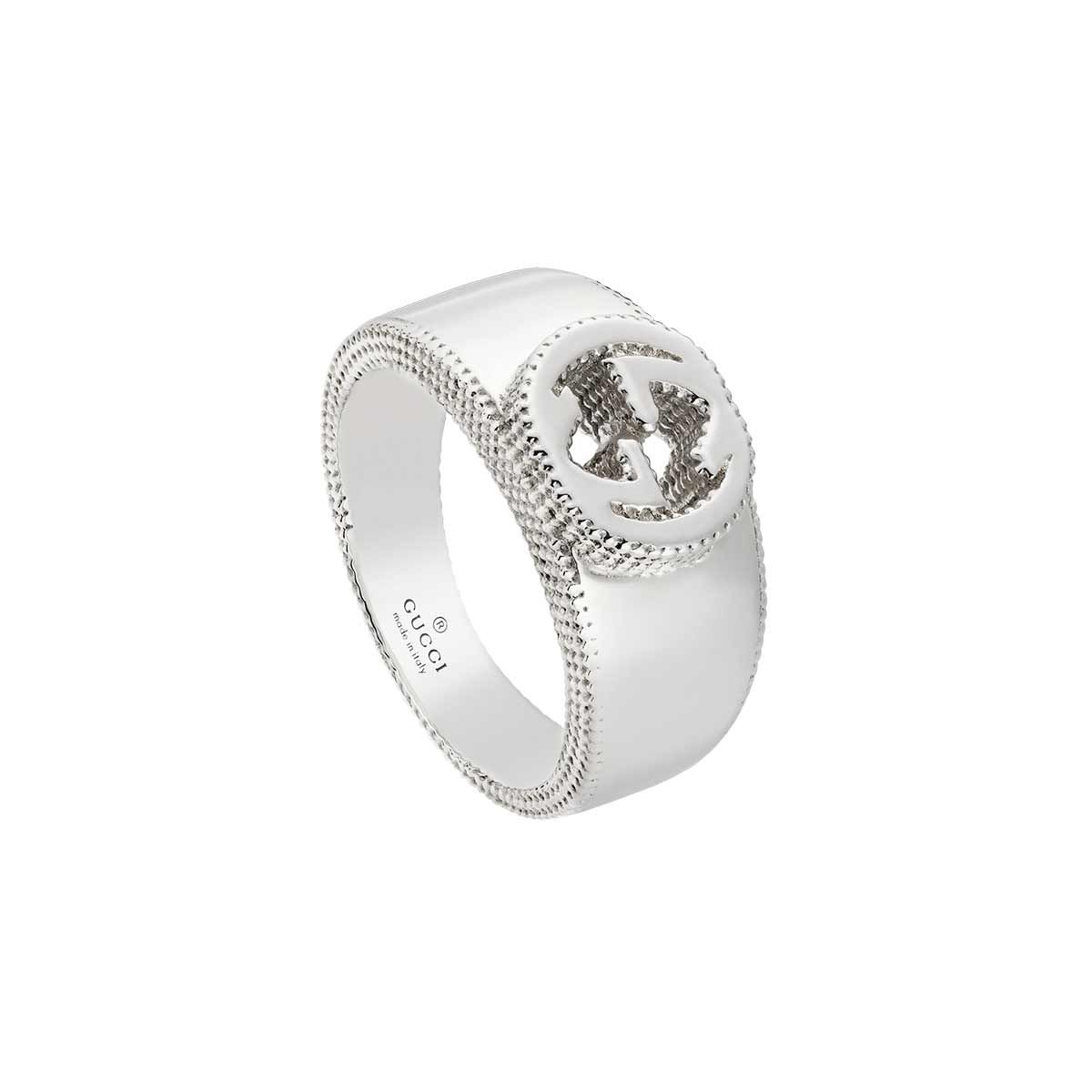 Auth Gucci G Logo Ring Silver - #300917G10B Gucci Interlocking G Sterling Silver Ring - YBC661523001013  main image 2