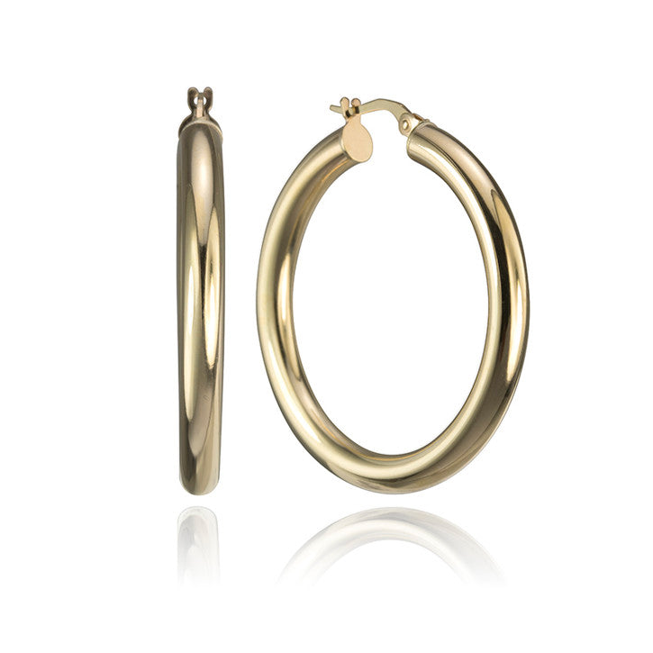 14k Yellow Gold Hoop Earrings