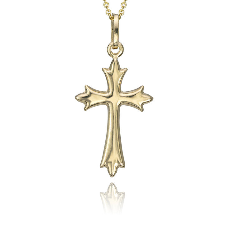 14k Yellow Gold Cross Pendant