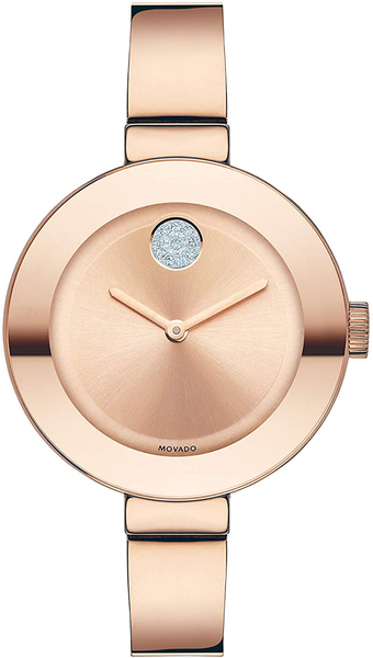 Rose gold outlet movado bold womens