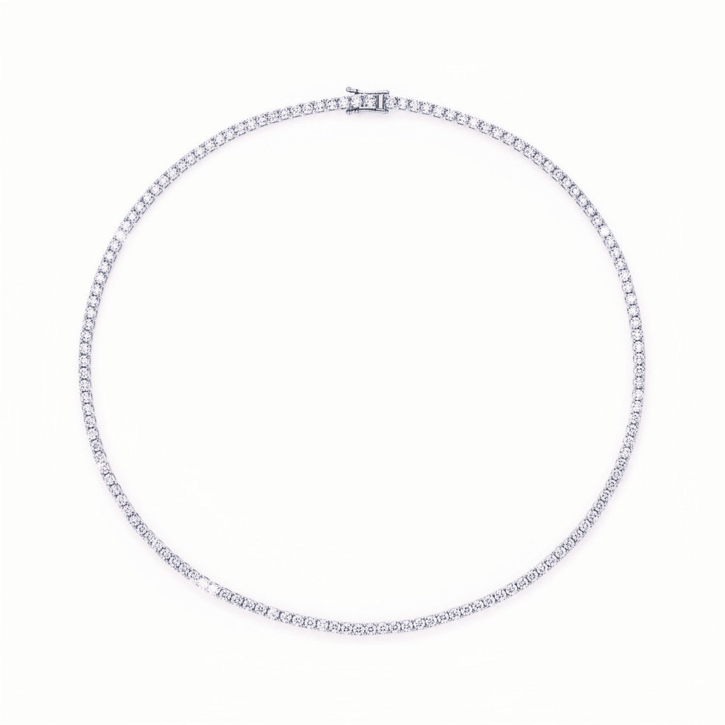 14K White Gold Lab-Grown Diamond Necklace