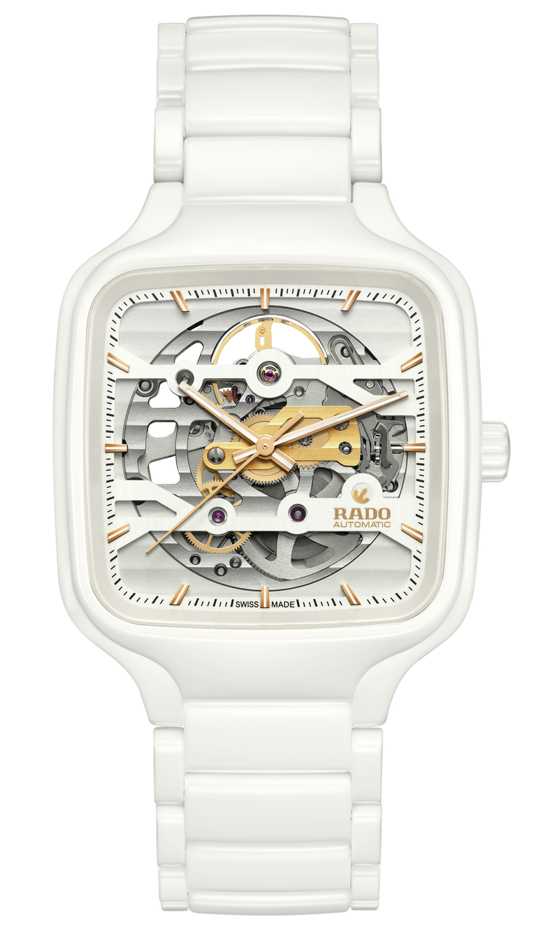 Rado True Square Automatic Skeleton White Dial Unisex Watch R27126012