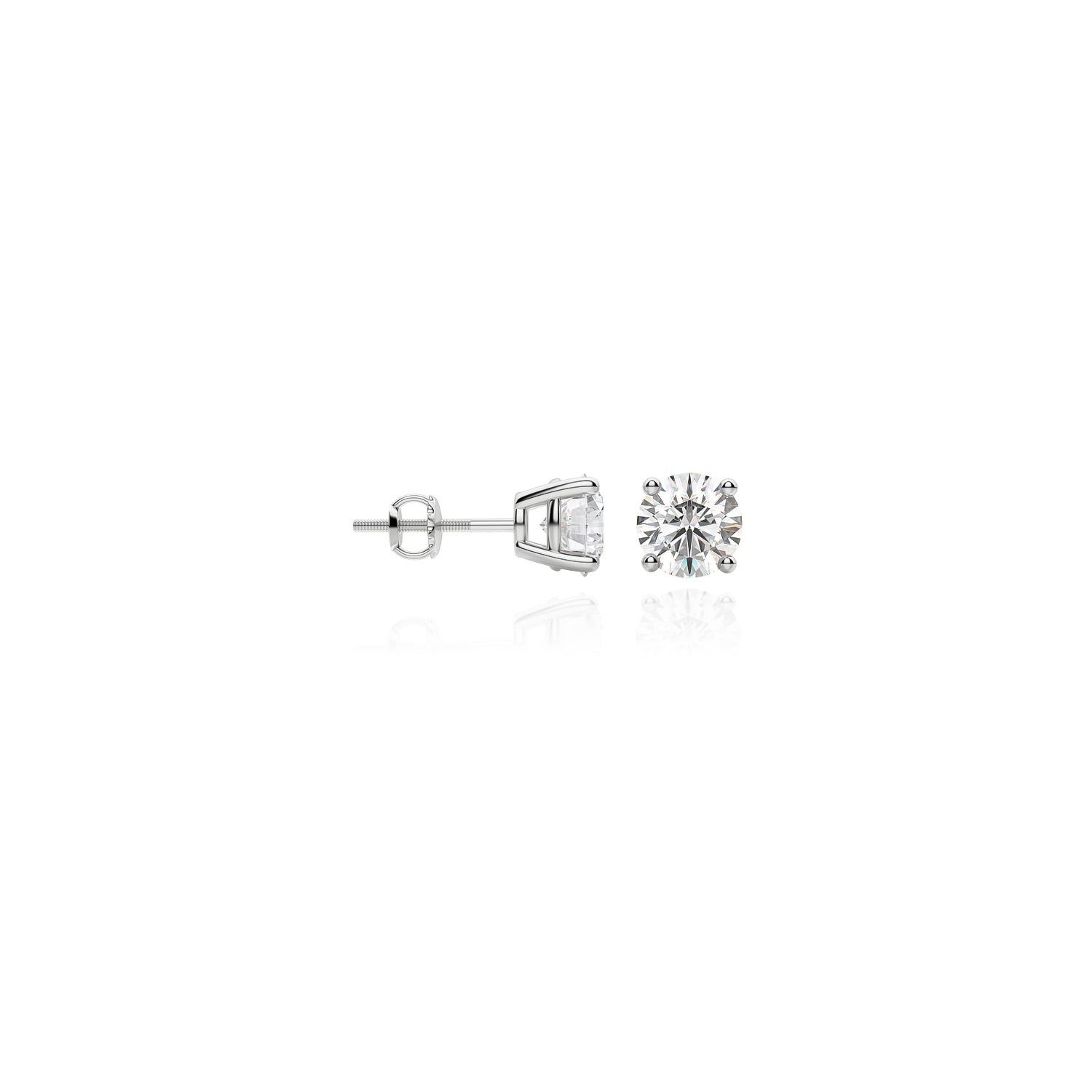 14k White Gold Petite Diamond Studs 0.10ct