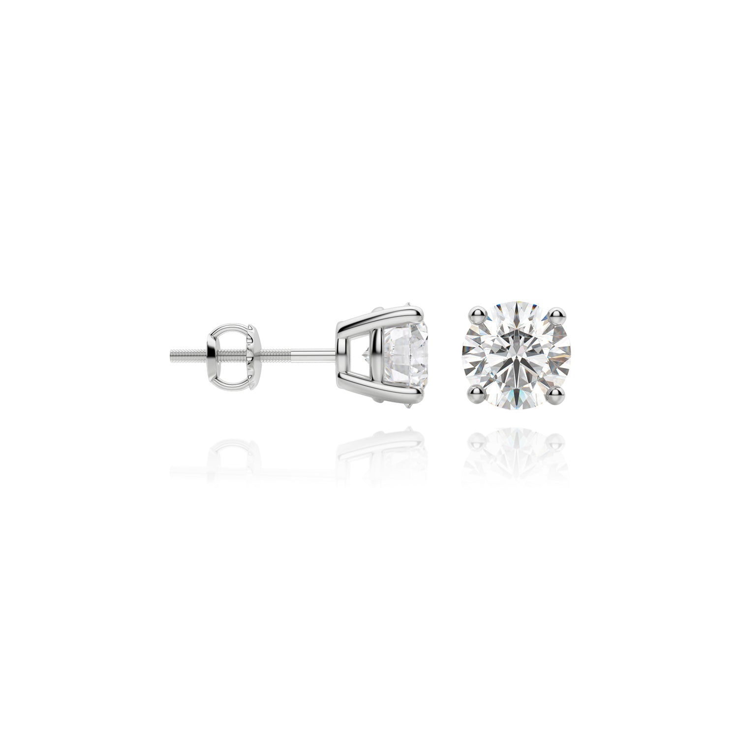 14k White Gold Diamond Studs 0.25ct