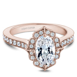 Noam Carver 14K Rose Gold Diamond Engagement Ring (R031-02RA)