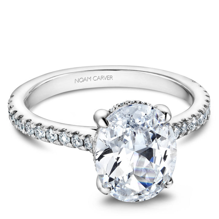 Noam Carver White Gold Solitaire Engagement Ring (B354-01WA)