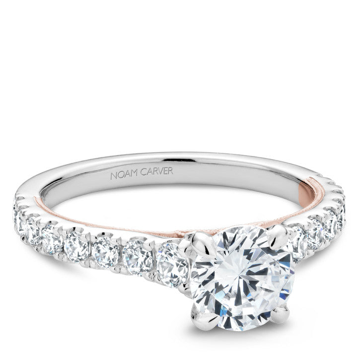 Noam Carver White and Rose Gold Diamond Engagement Ring (B332-01WRA)