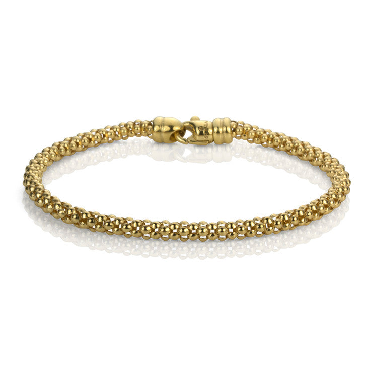 14K Yellow Gold Bead Link Bracelet
