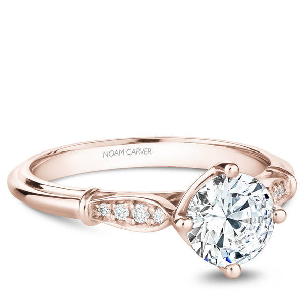 Noam Carver 14K Rose Gold Diamond Engagement Ring (B268-01RA)