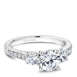 Noam Carver 14K White Gold Diamond Engagement Ring (B206-01A)