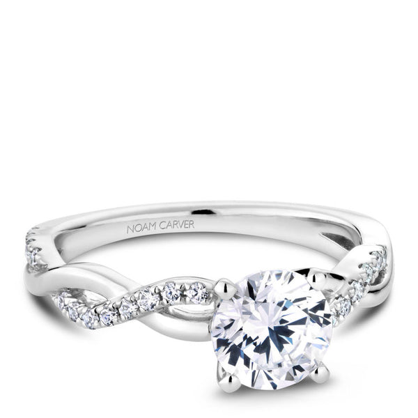 Noam Carver 14K White Gold Diamond Engagement Ring (B185-02A)