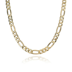 10K Yellow Gold Figaro Link Necklace