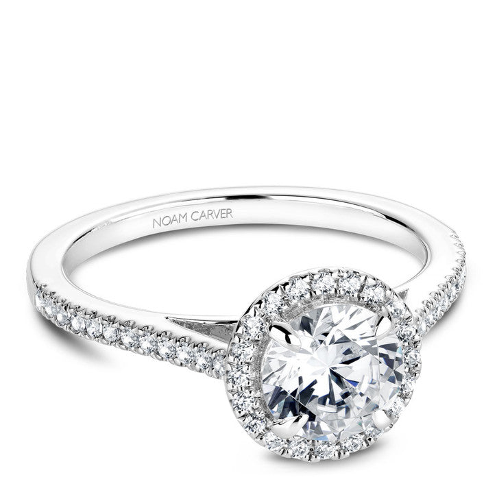 Noam Carver 14K White Gold Diamond Engagement Ring (B094-02WA)