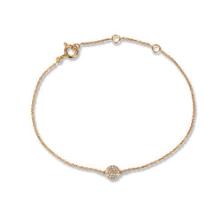 14K Rose Gold Diamond Cluster Bracelet