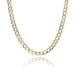 10K Yellow Gold 22" Curb Link Necklace