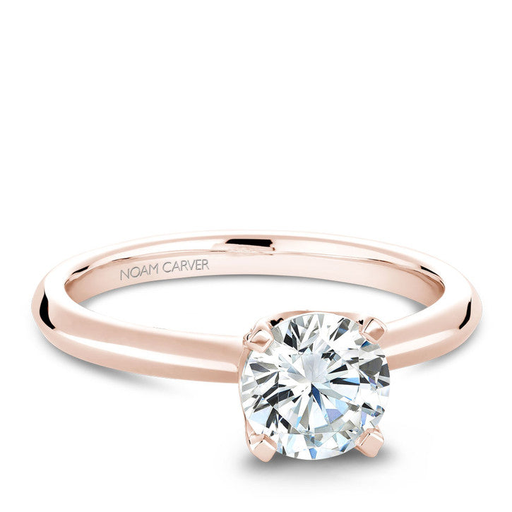 Noam Carver 14K Rose Gold Diamond Engagement Ring (B027-03RA)