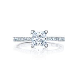 Tacori Sculpted Crescent 18K White Gold Diamond Engagement Ring