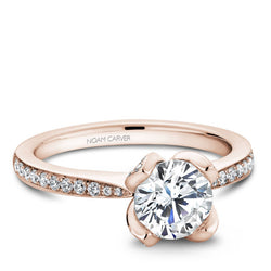 Noam Carver 14K Rose Gold Diamond Engagement Ring (B019-01RA)