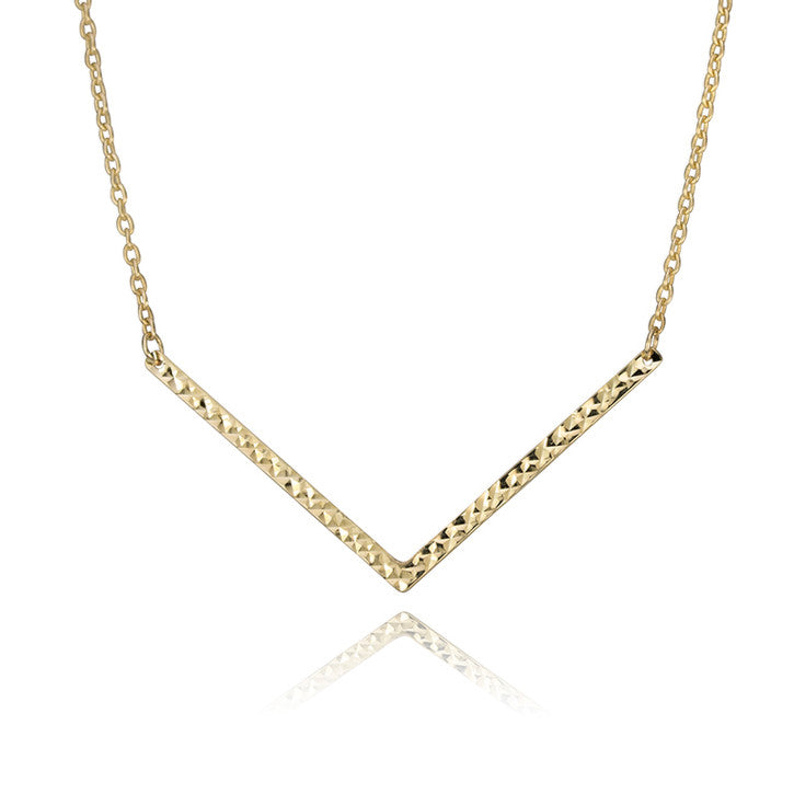 10K Yellow Gold Arrow Necklace
