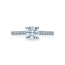 Tacori Reverse Crescent 18K White Gold Diamond Engagement Ring