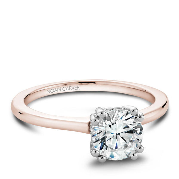Noam Carver 14K Rose Gold Engagement Ring (B004-04RWA)
