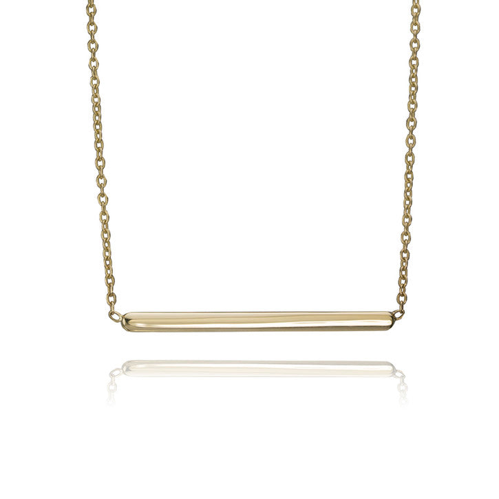 10K Yellow Gold Bar Necklace