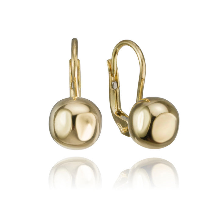 18K Yellow Gold Ball Stud Earrings