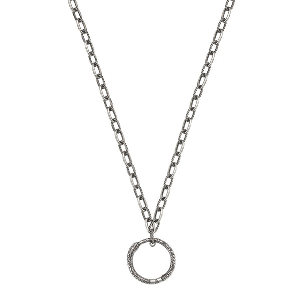 Gucci Silver Ouroboros Snake Pendant Necklace