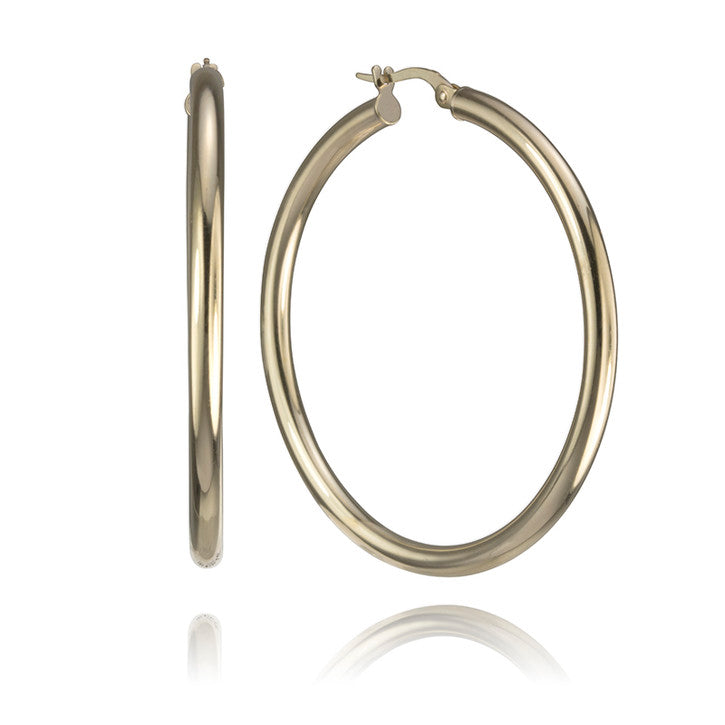 14K Yellow Gold Hoop Earrings