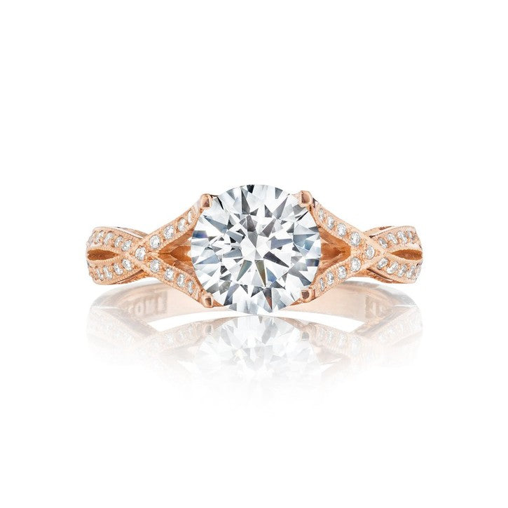 Tacori Pretty In Pink 18K Pink Gold Diamond Engagement Ring