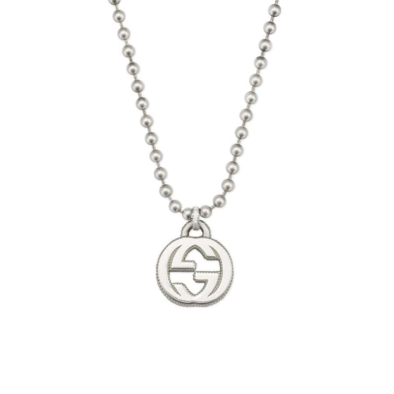 Gucci Silver Interlocking G Pendant Necklace