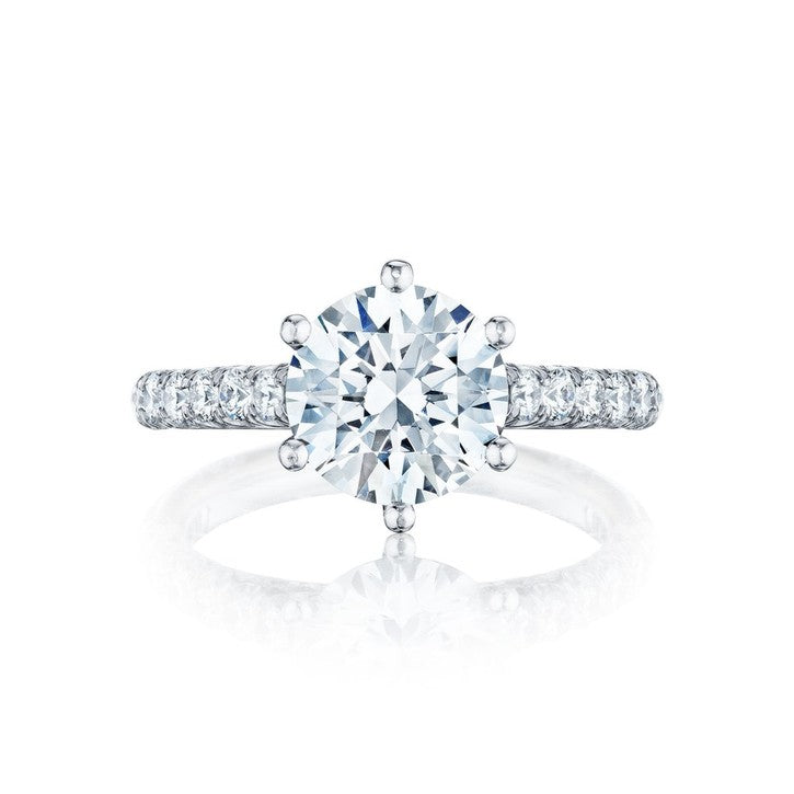 Tacori Petite Crescent Platinum Diamond Engagement Ring