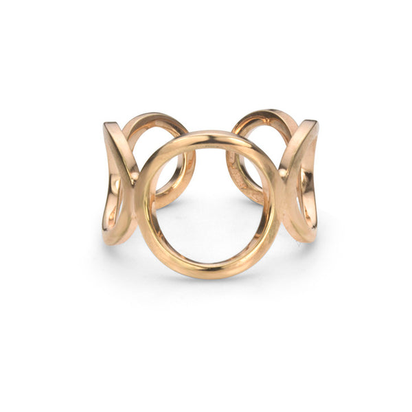 18K Rose Gold Hoops Ring