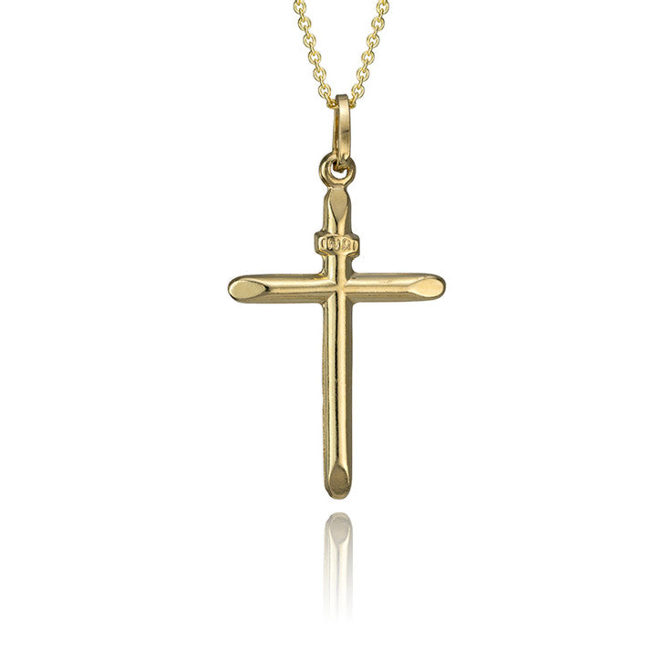 18k Yellow Gold Cross Pendant