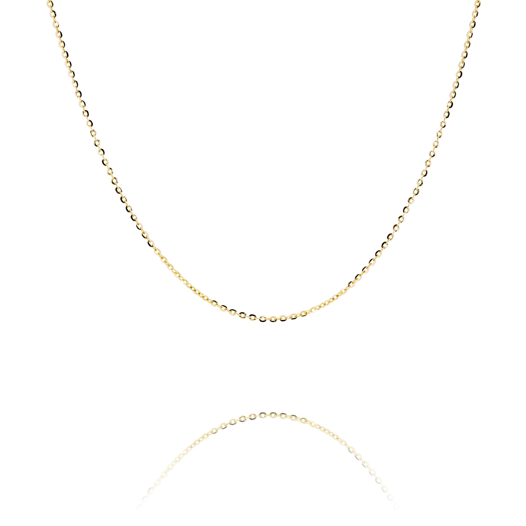 14k Yellow Gold 18" Thin Shi mmer Chain