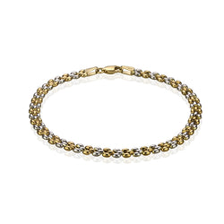 10k Duo-Tone Gold Link Bracelet