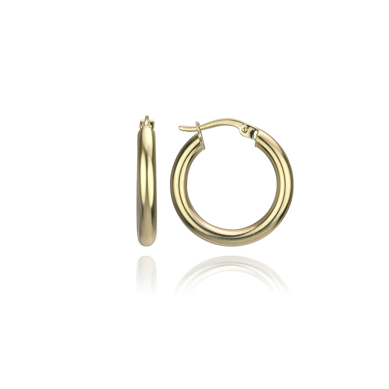 10k Yellow Gold Bold Small Hoops