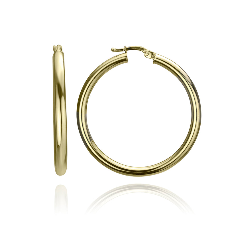 10k Yellow Gold Bold Large Hoops