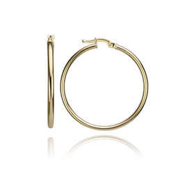 10k Yellow Gold Classic Large Hoops