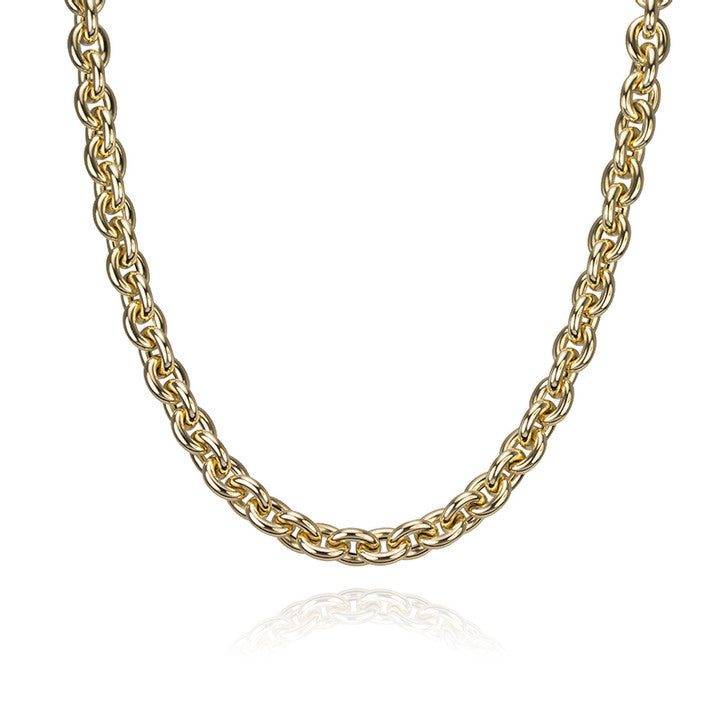 14K Yellow Gold Rolo Link Chain –