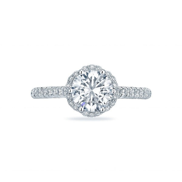 Tacori Petite Crescent 18K White Gold Diamond Engagement Ring