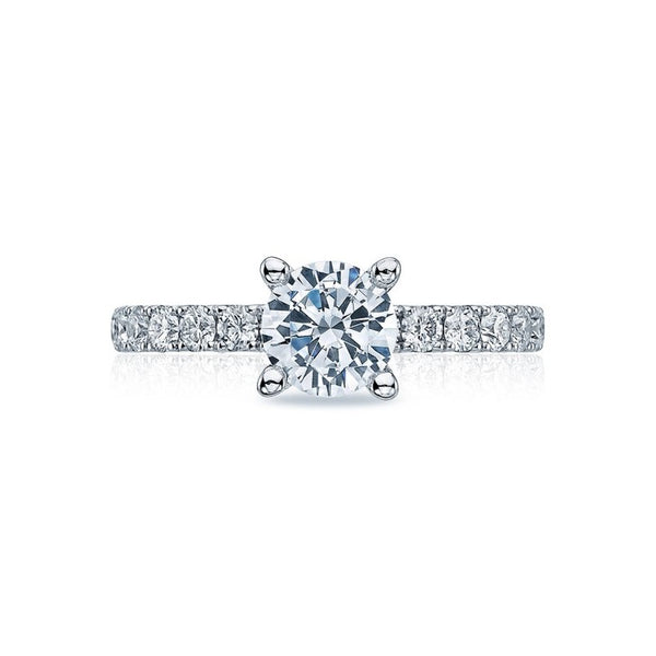 Tacori Clean Crescent Platinum Diamond Engagement Ring