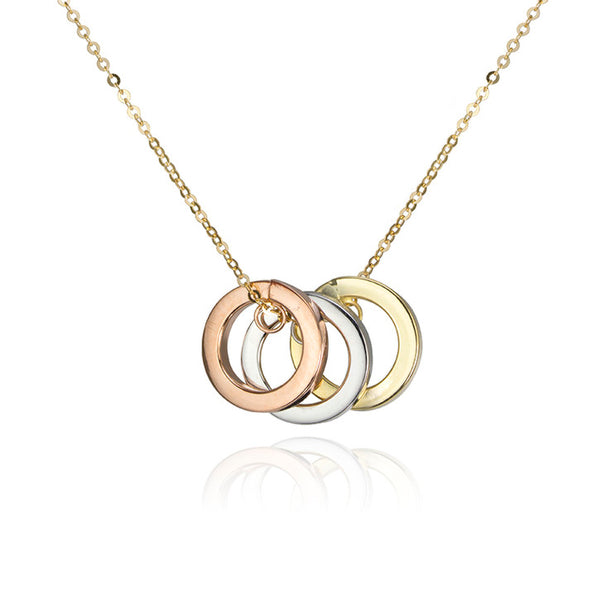 18k Multi Coloured Triple Eternity Ring Pendant
