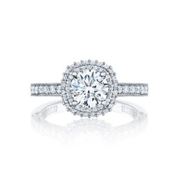 Tacori Blooming Beauties 18K White Gold Diamond Engagement Ring