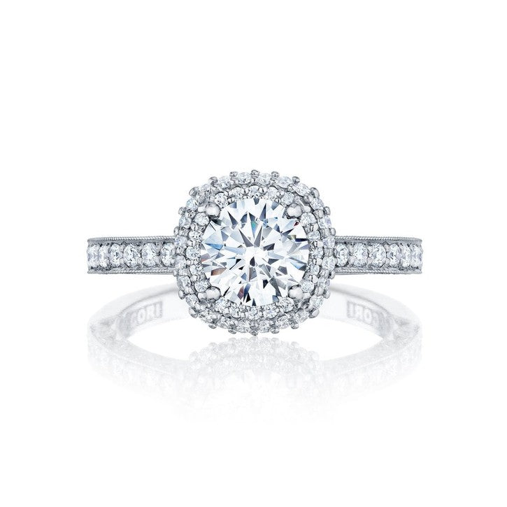 Tacori Blooming Beauties 18K White Gold Diamond Engagement Ring