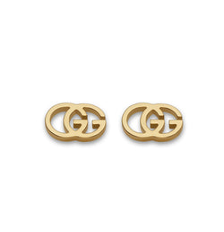 Gucci 18K Yellow Gold GG Stud Earrings