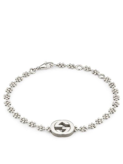 Gucci Silver Interlocking G Flower Link Bracelet – European.ca